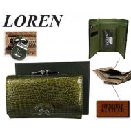 Naiste rahakott N23-2-RSL GREEN, LOREN, Nahast rahakotid